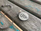 Do All Things With Love Inspiration Necklace- "do all things with love" - Hand-Stamped Necklace with an accent bead in your choice of colors