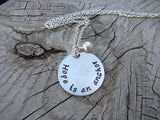 Hope Is An Anchor Inspiration Necklace- "Hope is an anchor" - Hand-Stamped Necklace with an accent bead in your choice of colors