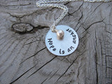 Hope Is An Anchor Inspiration Necklace- "Hope is an anchor" - Hand-Stamped Necklace with an accent bead in your choice of colors