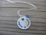 Inspiration Necklace- "aspire to inspire" - Hand-Stamped Necklace with an accent bead in your choice of colors