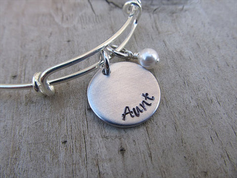 Engraved Sterling Silver Charm Bracelet, Gift for Auntie | Jewels 4 Girls