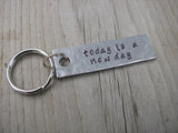 Today Is A New Day Inspiration Keychain - "today is a new day" - Hand Stamped Metal Keychain- small, narrow keychain