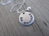 Be Amazing Inspiration Necklace- "be amazing" - Hand-Stamped Necklace with an accent bead in your choice of colors