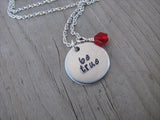 Be True Inspiration Necklace- "be true" - Hand-Stamped Necklace with an accent bead in your choice of colors