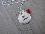 Be True Inspiration Necklace- "be true" - Hand-Stamped Necklace with an accent bead in your choice of colors