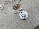 Be Brave Necklace- Hand-Stamped Necklace "be brave enough to take this flight" and with an accent bead in your choice of colors