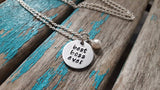 Best Boss Ever Necklace- "best boss ever"- Hand-Stamped Necklace with an accent bead in your choice of colors