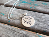 Best Mom Inspiration Necklace- "I have the best mom" - Hand-Stamped Necklace with an accent bead in your choice of colors