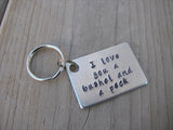 Bushel and a Peck Key Chain- "I love you a bushel and a peck" Hand Stamped Metal Keychain