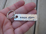 Carpe Diem Inspiration Keychain - "carpe diem"  - Hand Stamped Metal Keychain- small, narrow keychain