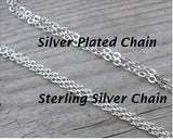 I Love You Inspirational Necklace-brushed silver rectangle with "I ♥ you"- Hand-Stamped Necklace with an accent bead in your choice of colors