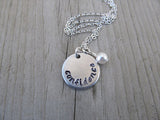 Confidence Inspiration Necklace- "confidence"- Hand-Stamped Necklace with an accent bead in your choice of colors