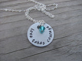 Love Takes Courage Inspiration Necklace- "love takes courage" - Hand-Stamped Necklace with an accent bead in your choice of colors