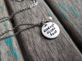 Courage Necklace- Hand-Stamped Necklace "courage above fear" with an accent bead in your choice of colors