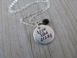 Love Like Crazy Necklace- "love like crazy" - Hand-Stamped Necklace with an accent bead in your choice of colors