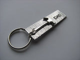Gift for Dad- Keychain- Father's Keychain "Dad"- Keychain- Textured, with Hammer- Small, Textured, Rectangle Key Chain