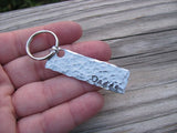 Daddy Keychain - "Daddy"  - Hand Stamped Metal Keychain- small, narrow keychain