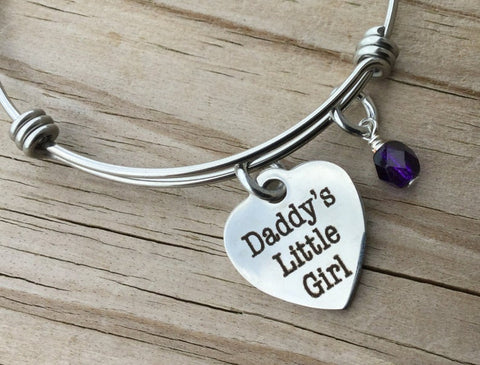 RESERVED for Arthur- Daddy's Little Girl Bracelet with November bead