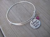 Dance In The Rain Inspiration Bracelet- "Dance in the rain"  - Hand-Stamped Bracelet-Adjustable Bracelet with an accent bead of your choice