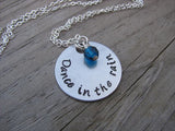Dance in the Rain Inspiration Necklace- "Dance in the rain" - Hand-Stamped Necklace with an accent bead in your choice of colors