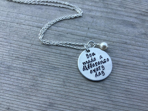 You Made a Difference Inspiration Necklace-