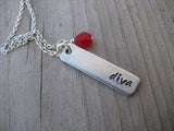 Diva Inspirational Necklace-"diva" - Hand-Stamped Necklace with an accent bead of your choice