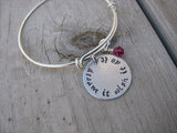 Dream It Wish It Do ItInspiration Bracelet- "dream it wish it do it" - Hand-Stamped Bracelet- Adjustable Bangle Bracelet with an accent bead of your choice