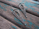 Antique Silver Earrings - Long Earrings - Unique Earrings