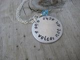 Be A Voice, Not An Echo Inspiration Necklace- "be a voice, not an echo" - Hand-Stamped Necklace with an accent bead in your choice of colors