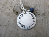 Inspiration Necklace- "with faith comes hope"   - Hand-Stamped Necklace with an accent bead in your choice of colors
