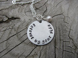 Forever By Your Side Inspiration Necklace- "forever by your side" - Hand-Stamped Necklace with an accent bead in your choice of colors
