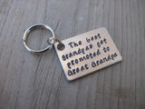 Great Grandpa Keychain- "The best grandpas get promoted to Great Grandpa"- Hand Stamped Metal Keychain