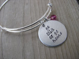 Go BIG Or Go Home Inspiration Bracelet - "go BIG or go home" Bracelet-  Hand-Stamped Bracelet- Adjustable Bangle Bracelet with an accent bead of your choice