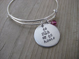 Go BIG Or Go Home Inspiration Bracelet - "go BIG or go home" Bracelet-  Hand-Stamped Bracelet- Adjustable Bangle Bracelet with an accent bead of your choice