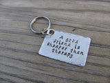 Inspiration Keychain, Handmade Keychain- "A good friend is cheaper than therapy" - hand stamped keychain- Keychain for Friend- Hand Stamped Metal Keychain
