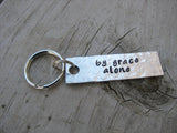By Grace Alone Inspiration Keychain - "by grace alone" - Hand Stamped Metal Keychain- small, narrow keychain