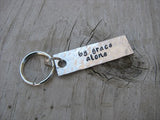 By Grace Alone Inspiration Keychain - "by grace alone" - Hand Stamped Metal Keychain- small, narrow keychain