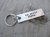 By Grace Alone Inspiration Keychain - "by grace alone" - Hand Stamped Metal Keychain- small, narrow keychain