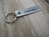 Harmony Inspiration Keychain - "Harmony"  - Hand Stamped Metal Keychain- small, narrow keychain