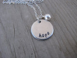 Hope Inspiration Necklace- "hope" - Hand-Stamped Necklace with an accent bead in your choice of colors