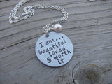 Inspiration Necklace- "I am...beautiful loved & worth it"- Hand-Stamped Necklace with an accent bead in your choice of colors