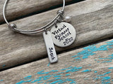 Pioneer School Bracelet- "Virtual Pioneer School 2022" with a name charm and with an accent bead of your choice