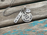 Pursue Peace Inspiration Necklace- "Best Life Ever Pursue Peace" with a date, initial, and accent bead of your choice