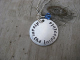 Dream The Impossible Inspiration Necklace- "dream the impossible" - Hand-Stamped Necklace with an accent bead in your choice of colors