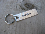 Inspire Keychain - "inspire"  - Hand Stamped Metal Keychain- small, narrow keychain