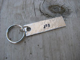 Joy Inspiration Keychain - "joy" - Hand Stamped Metal Keychain- small, narrow keychain