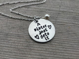 Sister Necklace- "A sister just gets it" - Hand-Stamped Necklace with an accent bead in your choice of colors