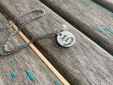 Just See Yourself Necklace- Hand-Stamped Necklace "Just see yourself" with an accent bead in your choice of colors