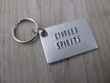 Friendship Keychain- "KINDRED SPIRITS" - Hand Stamped Metal Keychain