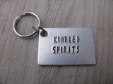 Friendship Keychain- "KINDRED SPIRITS" - Hand Stamped Metal Keychain